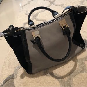 Zara grey and black tote